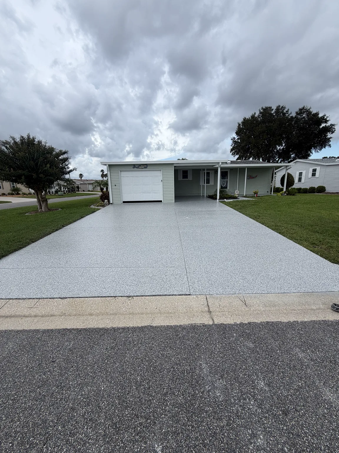 UV stable driveway coating installed at a Central Florida home